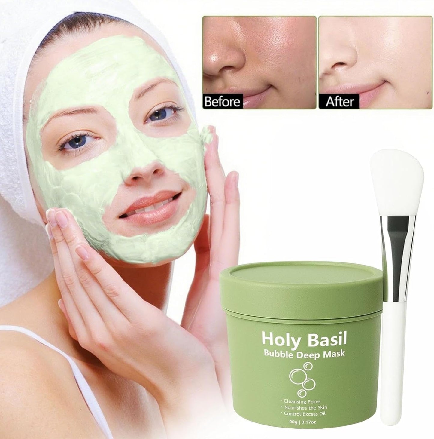 Holy Basil Bubble Mask - Instant glow & softness